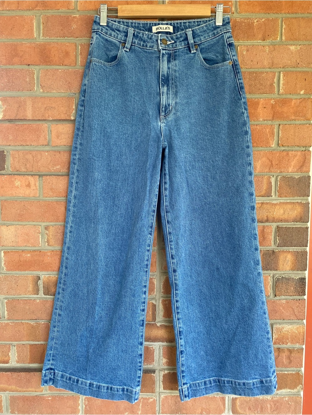 ROLLA'S WOMEN'S MEDIUM WASH HIGH RISE WIDE LEG SAILOR JEANS